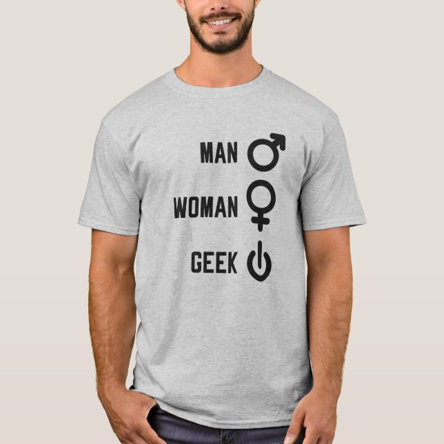 T-shirt Man Woman Cadeau Geek (Devant)
