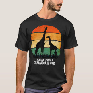 T-shirt Mana Pools Zimbabwe Giraffe Safari Parc National G