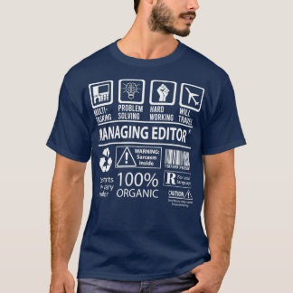 T-shirt Managing Editor Multitasking Job Gift Item