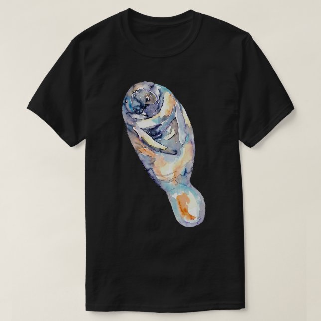 T-shirt Manate aquarelle peinture 2 (Design devant)