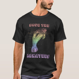 T-shirt Manatee Arc En Ciel Sauvez Les Espèces De Vache De