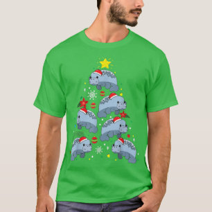 T-shirt Manatee Christmas Tree costume classique, Merry Ch