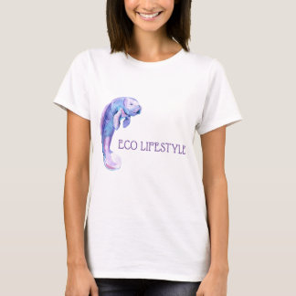 T-shirt Manatée violette
