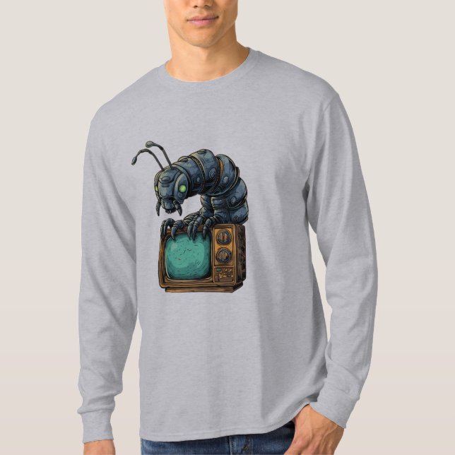 T-shirt Manche Longue Rétro Tech Insectes Sci-Fi (Devant)
