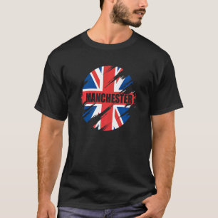 T-shirt Manchester British Flag Angleterre Royaume-Uni Uni