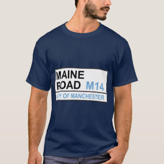 T-shirt Manchester City Footballeam Maine Road Street Sign