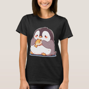 T-shirt Manchot avec un poisson
