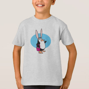 T-shirt manchot de lapin de pâques