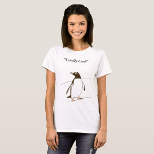 T-shirt Manchot Gentoo noir et blanc
