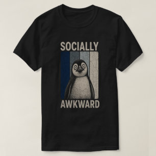 T-shirt Manchot mal à l'aise drôle Humour rétro