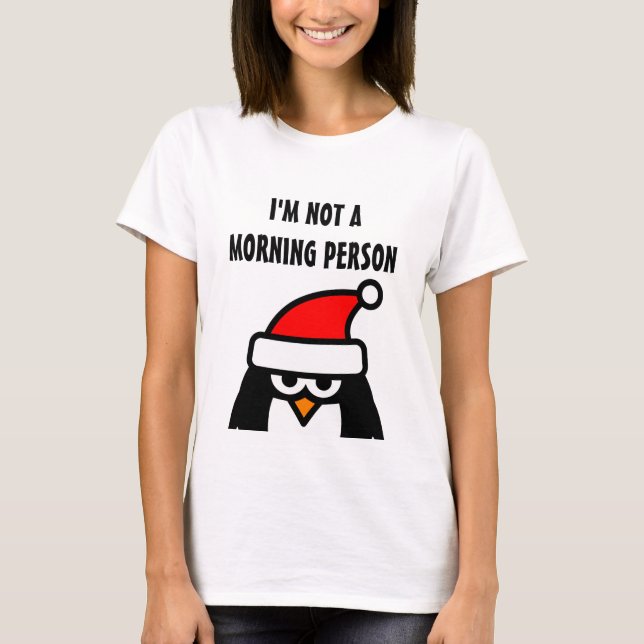T-shirt manchot père Noël | Je ne suis pas une per (Devant)
