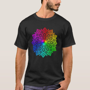 T-shirt Mandala de lotus de fleur de géométrie sacrée de y