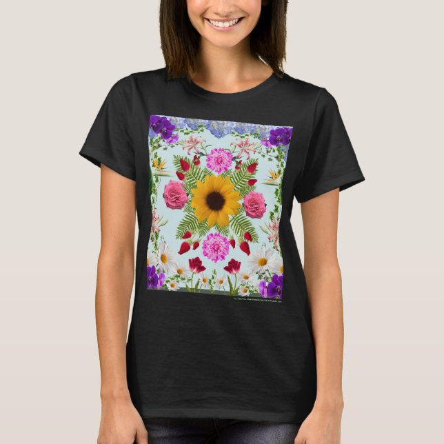 T-shirt mandala fleur (Devant)