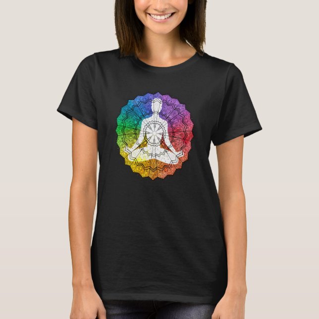 T-shirt Mandala Geometry Spiritual Graphic (Devant)