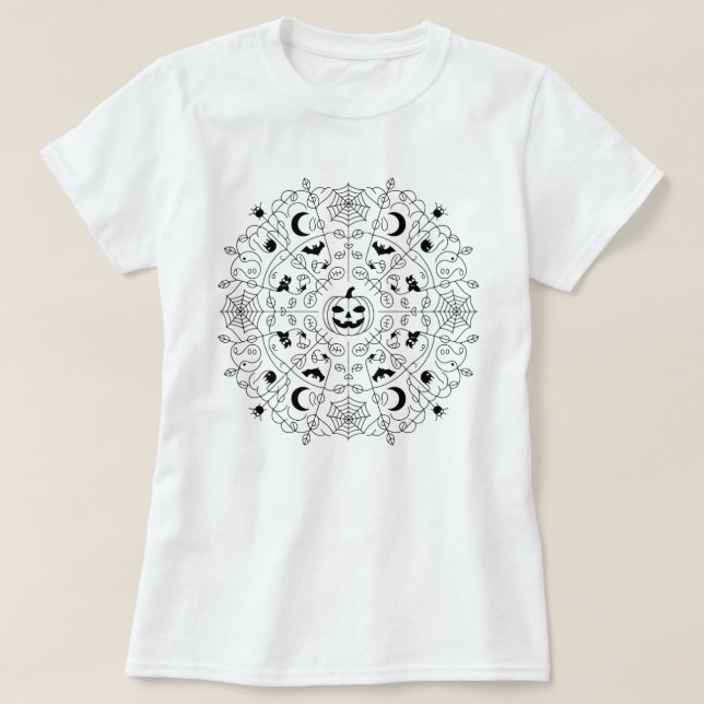 T-shirt mandala Halloween (Design devant)
