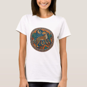 T-shirt Mandala Léopard Arabesque Art du Désert Exotique