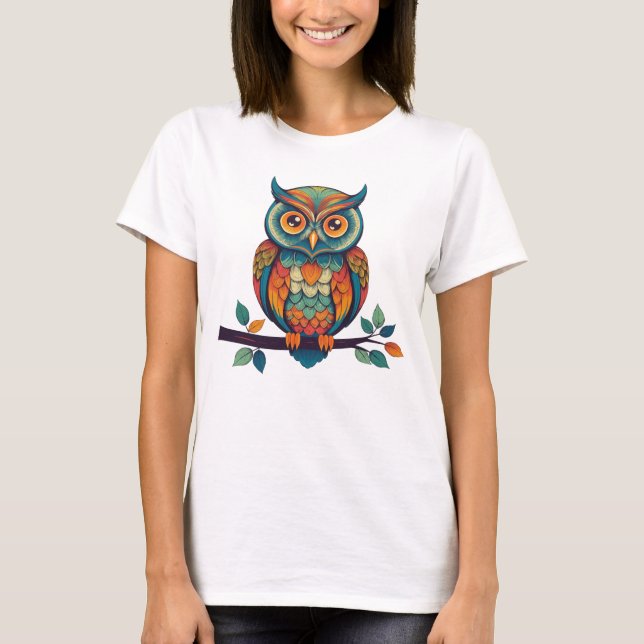 T-shirt Mandala Owl (Devant)