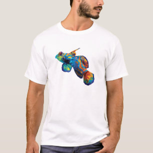 T-shirt Mandarine géométrique Dragonett Goby de mosaïqu