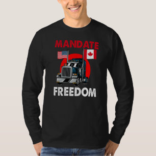 T-shirt Mandat Liberté Ua Canada Flag Freedom Convoy 2022