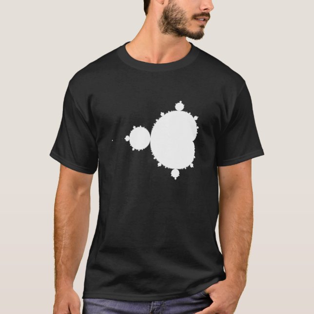T-shirt Mandelbrot noir et blanc (Devant)