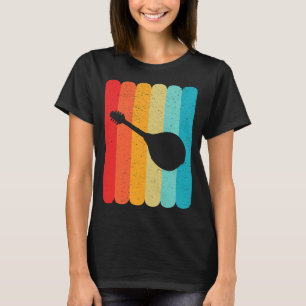 T-shirt Mandolin Lover Silhouette Retro Lignes Vintages le
