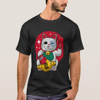 T-shirt Maneki Neko Chat de boxe malchanceux