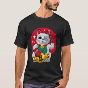 T-shirt Maneki Neko Chat de boxe malchanceux