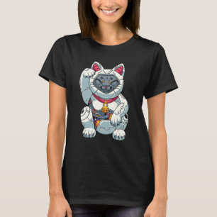 T-shirt Maneki Neko Robot Chinois Japonais Lucky Cat Kitty