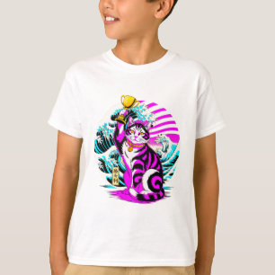 T-shirt Maneki-neko victorieux - Chat de la Chance Japonai