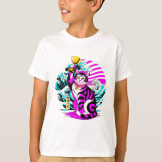 T-shirt Maneki-neko victorieux - Chat de la Chance Japonai