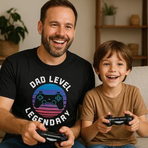 T-shirt Manette de jeu légendaire niveau papa Fête des pèr