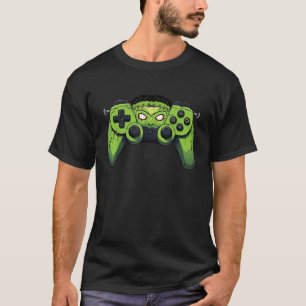 T-shirt Manette de jeu squelette zombie Halloween momie
