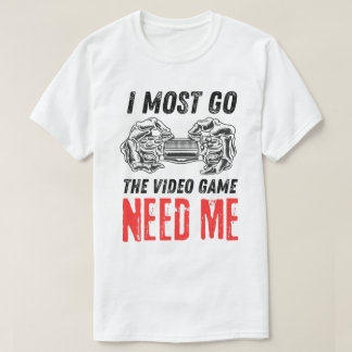 T-shirt Manette de joueur squelette, design « Need Me »