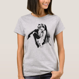 T-shirt Manga, Chat fille aux oreilles de chat Furry Kawai