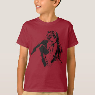 T-shirt Manga, Chat fille Neko Furry Kawaii Loli