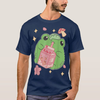 T-shirt Manga Frog Anime Milk Drink Peach Sweet Japan Grap