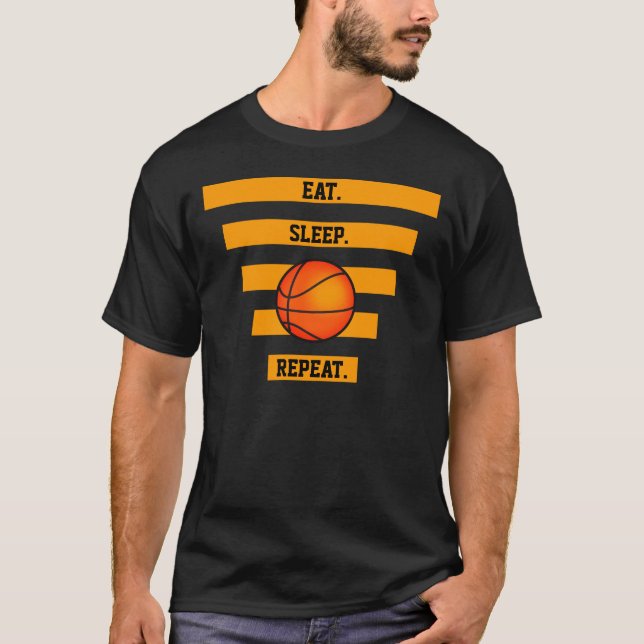 T-shirt Mange.Dors. 🏀.Répéter. Amateur de basket-ball (Devant)