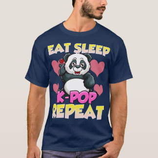 T-shirt Mange Mange Sommeil KRepeat Kawaii Panda KPop