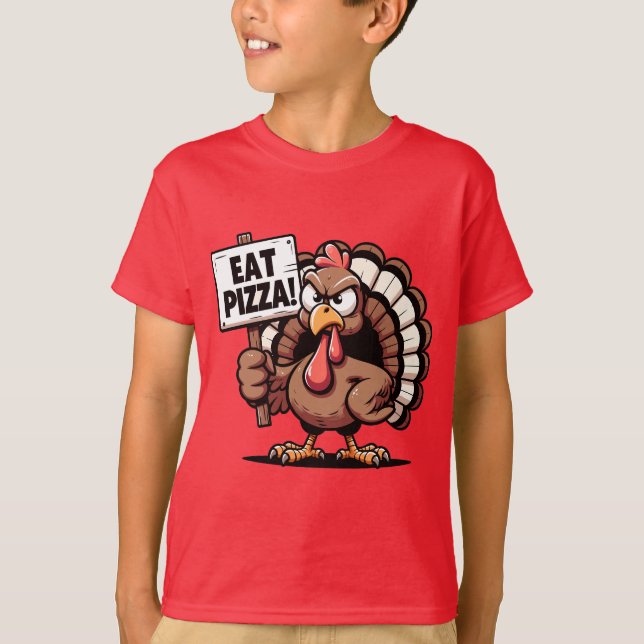 T-shirt Mange Pizza Turquie T Chemise (Devant)