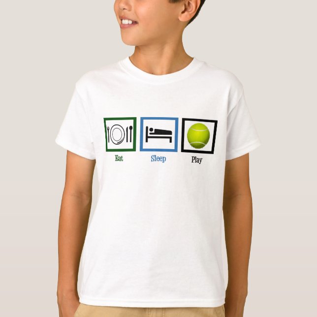 T-shirt Mange Sommeil Jouer Tennis Kids (Devant)