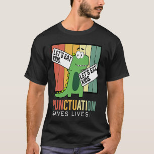 T-shirt Mangeons Ponctuation Enfant Sauvez des vies Gramma