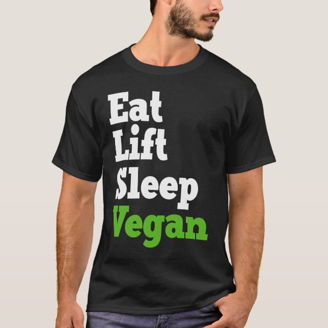 T-shirt Manger Ascenseur Sommeil Végétal Véganisme Plante  (Devant)