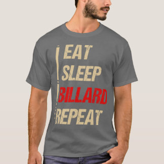 T-shirt manger billiards de sommeil répéter snooker file c