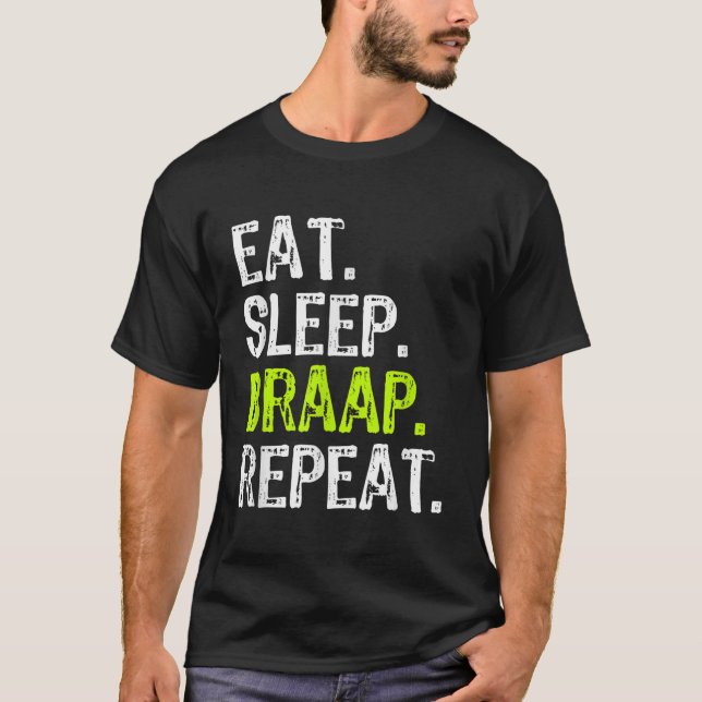 T-shirt Manger Braap de sommeil Répéter Braaap Brap Motocr (Devant)
