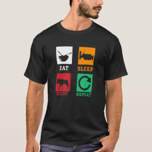 T-shirt Manger Chasse au sommeil Répéter Chasse à l'origna