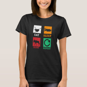 T-shirt Manger Chasse au sommeil Répéter Chasse à l'origna