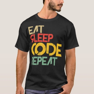 T-shirt Manger Code de sommeil drôle Informatique Science 