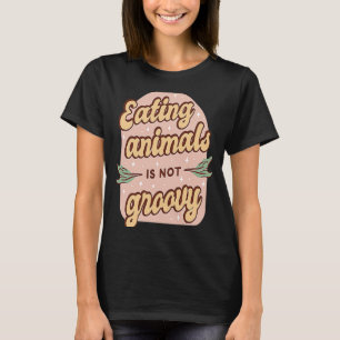 T-shirt Manger des animaux n'est pas Super Retro Vegan Veg
