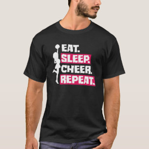 T-shirt Manger Dormir Acclamer Répéter   Cheerleading Chee