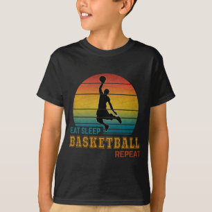 T-shirt Manger Dormir Basketball Répéter